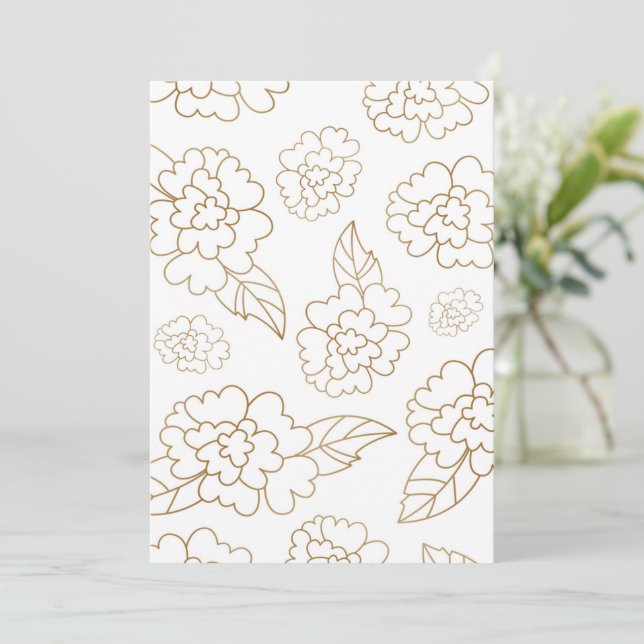 Tarjeta De Agradecimiento Mandalas de flores 2 (Anverso de pie)