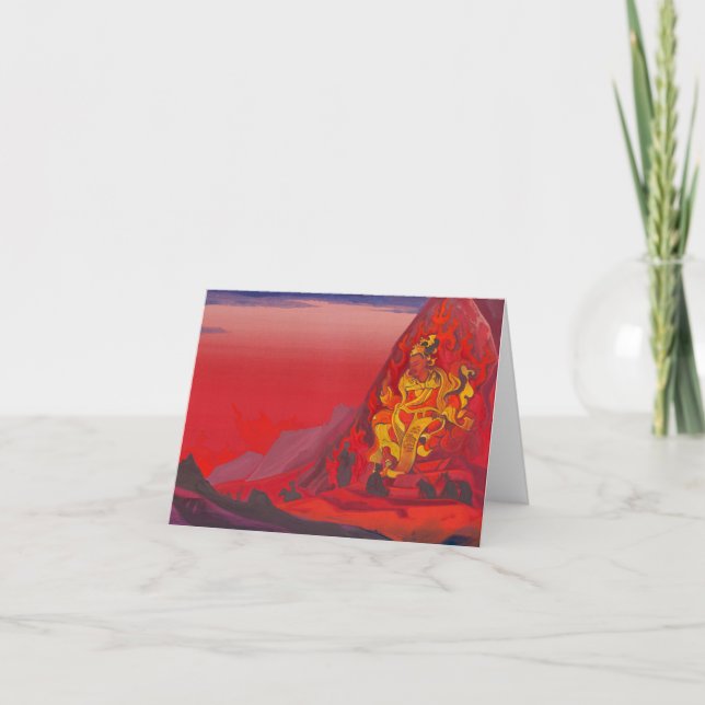 Tarjeta De Agradecimiento Mando de Rigden Djapo por Nicholas Roerich (Anverso)