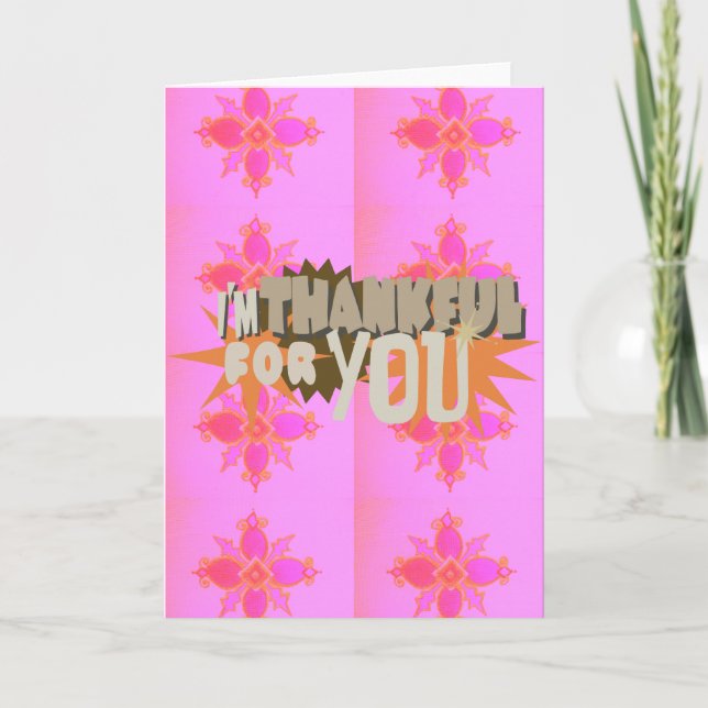Tarjeta De Agradecimiento Manera Romántica De Dar Gracias (Anverso)