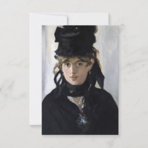 Tarjeta De Agradecimiento Manet - Berthe Morisot con un ramo de violetas