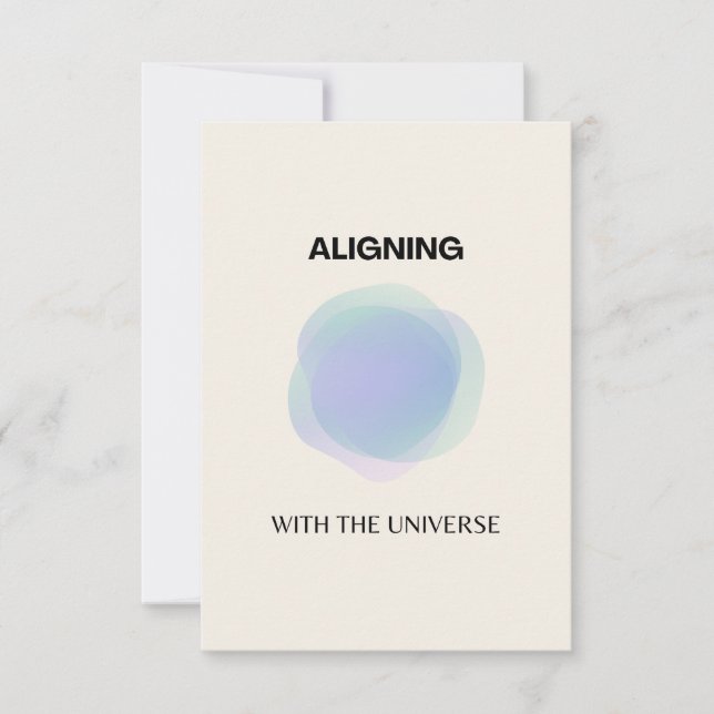 Tarjeta De Agradecimiento Manifestación Arte Espiritual, Gradiente Aura Ener (Anverso)