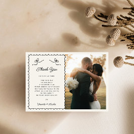 Tarjeta De Agradecimiento Mano de diversión captada 2 Boda de fotografía fra