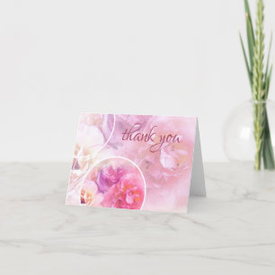 Tarjeta De Agradecimiento Mano de Gracias Escritura a Mano Chic Rosas Acuare