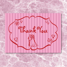 Mano retro caprichosa Boda de banda roja rosada