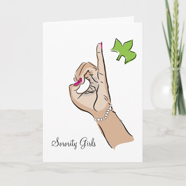 Tarjeta De Agradecimiento Manos de Chicas de bonitos (Anverso)