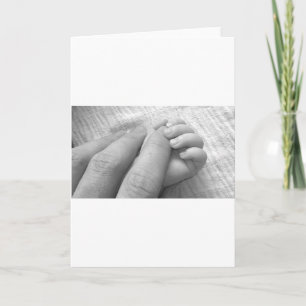 Tarjeta De Agradecimiento Manos De Los Dedos De La Mano Del Bebé Sostenían L