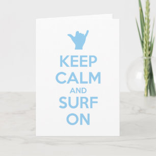 Tarjeta De Agradecimiento Mantenga la calma y el surf en