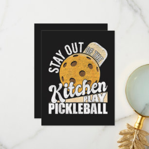 Tarjeta De Agradecimiento Manténgase Fuera de la Cocina Juega Pickleball
