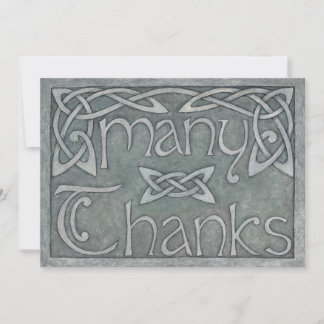 Tarjeta De Agradecimiento "Many Thanks" Celtic Thank You Card