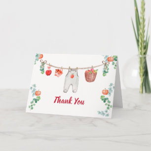 Tarjeta De Agradecimiento Manzana De Nuestros Ojos Ropa De Línea Botánica Ba