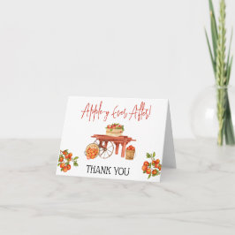 Tarjeta De Agradecimiento ¡Manzana para siempre! Fiesta de Despedida de Solt