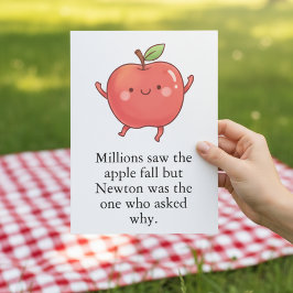 Tarjeta De Agradecimiento Manzana Roja Divertida Día de Comer una Manzana Ro
