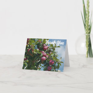 Tarjeta De Agradecimiento Manzanas en el árbol personalizadas