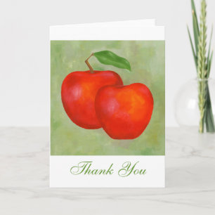 Tarjeta De Agradecimiento Manzanas Gracias Notecard