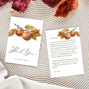 Tarjeta De Agradecimiento Manzanas siempre después de la caída de la lluvia 