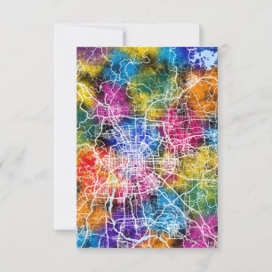 Tarjeta De Agradecimiento Mapa de la ciudad de Beijing en China