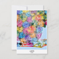 Mapa de la ciudad de Lagos en Nigeria