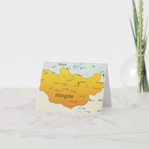Tarjeta De Agradecimiento Mapa de Mongolia