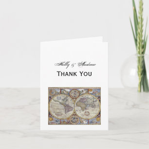 Tarjeta De Agradecimiento Mapa del Mundo Antiguo #3