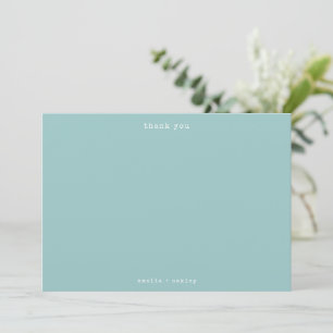Tarjeta De Agradecimiento Máquina de Escribir Retro Minimalista Boda Persona