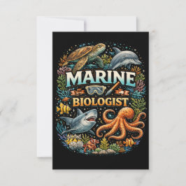 Tarjeta De Agradecimiento Maravillas del Reino Oceánico
