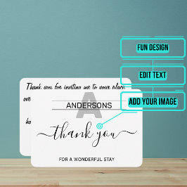 Tarjeta De Agradecimiento Maravillosa estancia