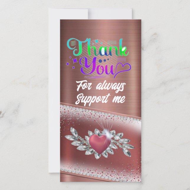 Tarjeta De Agradecimiento "Maravillosas gracias" (Anverso)