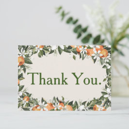 Tarjeta De Agradecimiento Maravillosos melocotones y follaje coloridos graci