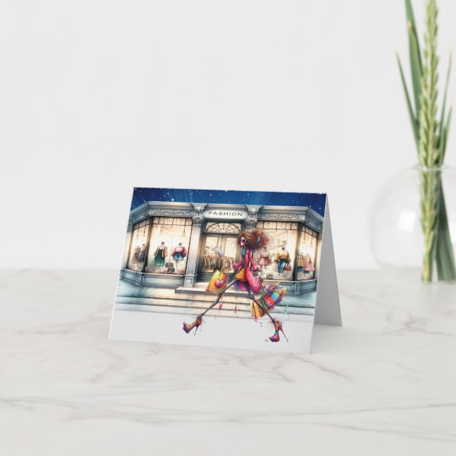 Tarjeta De Agradecimiento Marca de moda. Boutique (Anverso)