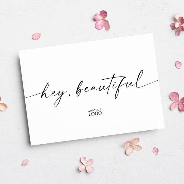 Tarjeta De Agradecimiento Marca Moderna Hey Hermosa Gracias (Subido por el creador)