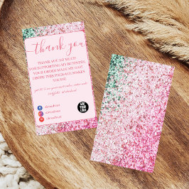 Tarjeta De Agradecimiento Marcas de Lujo Rosa Modernas