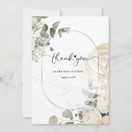 Tarjeta De Agradecimiento Marco bonito, moderno gracias, Flat Gracias