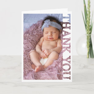 Tarjeta De Agradecimiento Marco de fotos para baby shower de Nuevo Bebé Grac
