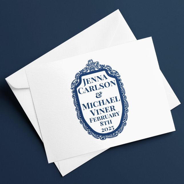 Tarjeta De Agradecimiento Marco de imagen azul eduardiano (Subido por el creador)