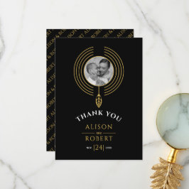 Tarjeta De Agradecimiento Marco inspirado en joyas con foto