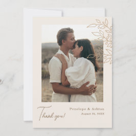 Tarjeta De Agradecimiento Marco ordenado simple mínimo