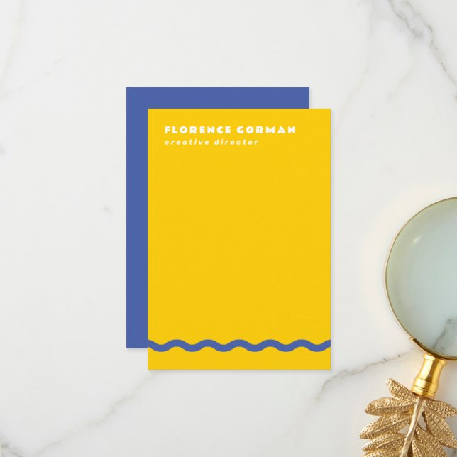 Tarjeta De Agradecimiento Marco violeta amarillo y azul soleado personal (Anverso/Reverso In Situ)