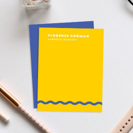 Tarjeta De Agradecimiento Marco violeta amarillo y azul soleado personal