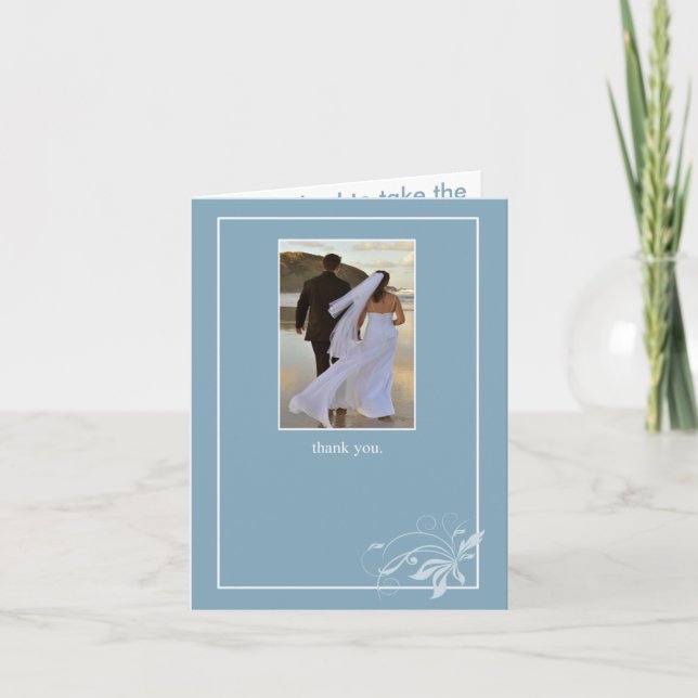 Tarjeta De Agradecimiento Mares Azules (Anverso)