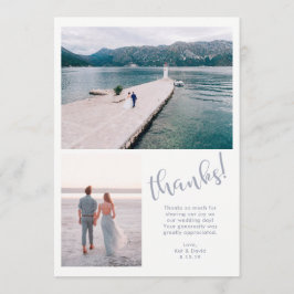 Tarjeta De Agradecimiento Mares tranquilos | Dos Bodas de fotos Gracias