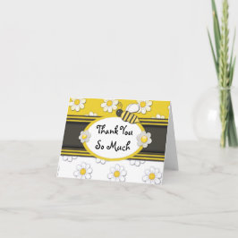 Tarjeta De Agradecimiento Margarita Amarilla Gracias