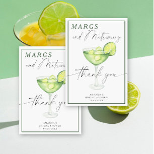Tarjeta De Agradecimiento Margarita de acuarela Gracias Despedida de soltera