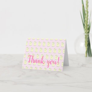 Tarjeta De Agradecimiento Margarita Rosa Verde Girona personalizada