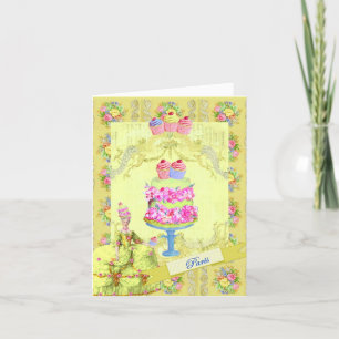 Tarjeta De Agradecimiento ¡Marie Antoinette Déjenlos Comer Pastel!