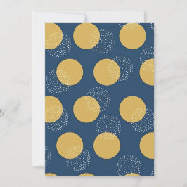 Tarjeta De Agradecimiento Marina moderna y lunares dorados