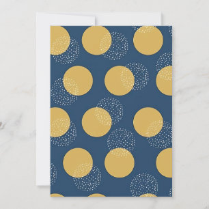Tarjeta De Agradecimiento Marina moderna y lunares dorados