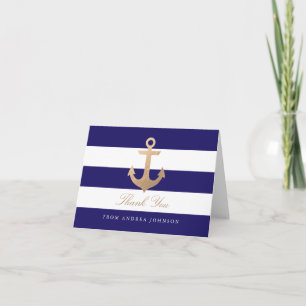 Tarjeta De Agradecimiento Marina Naval Gracias
