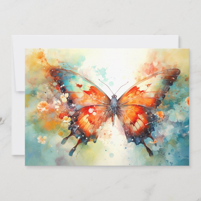 Tarjeta De Agradecimiento Mariposa (Anverso)