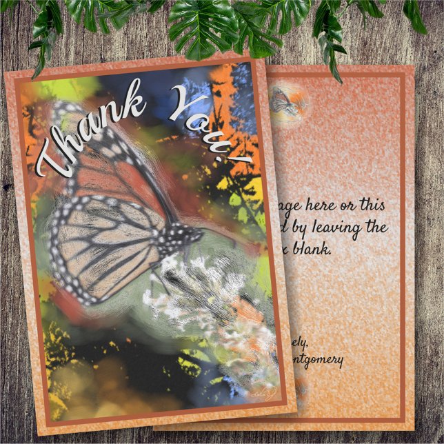 Tarjeta De Agradecimiento Mariposa abstracta (Subido por el creador)