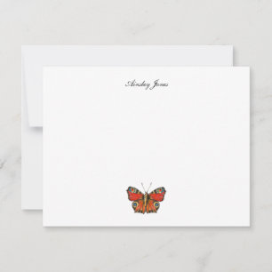 Tarjeta De Agradecimiento Mariposa acuarela personalizada plana